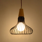 Vintage Black Diamond/Urn/Pumpkin Metal Pendant Lamp - Restaurant Ceiling Light / Pumpkin