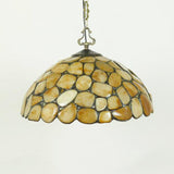 Mediterranean Black Stone Dome Pendant Light Fixture