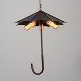 Industrial Rustic Metal Pendant Chandelier With Exposed Bulb - 5 Lights | Restaurant Hanging Fixture