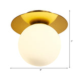Modern Glass Orbit Ceiling Light Kitchen Flushmount Lamp - Clear/Light-Brown/Cream Single