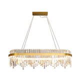 Modern Crystal Led Chandelier Pendant Light For Dining Room - 1-Tier Gold Ceiling Fixture