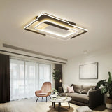 35.5’/43’ Rectangular Flush Mount Ceiling Light For Modern & Unique Bedroom - Warm/White