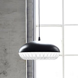Modern Metal Dome Pendant Light For Restaurants - 1 Bulb White/Black Down Lighting Black