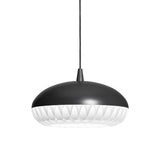 Modern Metal Dome Pendant Light For Restaurants - 1 Bulb White/Black Down Lighting