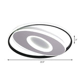 Modern Oval Flush Mount Lights - 16/19.5/23.5 Unique Ceiling Light Fixture In Warm/White Acrylic