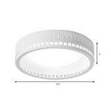 Modern White Round Flush Mount Ceiling Light For Bedroom