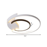 16/19.5 Double Ring Flushmount Lighting - Modern White Ceiling Lights Adjustable Warm/White Ambiance