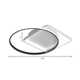 16/19.5 Modern White Creative Flush Mount Light Fixture With Warm/White Lighting