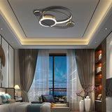 Orbit Integrated Led Flush Light Warm/White Metal & Acrylic Nordic Style Black White/Gray