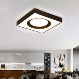 Modern Black And White Acrylic Led Ceiling Light For Cloth Shop / 23.5 Warm
