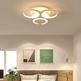 Contemporary Led Ceiling Mount Light: 19.5/23.5 Restaurant Ring | Acrylic White Flush / 19.5