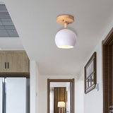 Nordic Adjustable Semi Flush Ceiling Light Fixture - Black/Gray/White/Pink/Green Orbit Design White