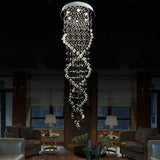 White Led Cluster Pendant Light - Modern Spiral Waterfall Design With 6 Heads Hanging Ceiling Lamp