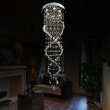 White Led Cluster Pendant Light - Modern Spiral Waterfall Design With 6 Heads Hanging Ceiling Lamp