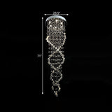 White Led Cluster Pendant Light - Modern Spiral Waterfall Design With 6 Heads Hanging Ceiling Lamp