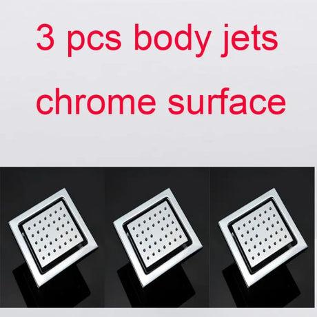 4 Inch Shower Body Nozzle Side Spray Massage Large Body Jet Bathroom Accessories 3 pcs chrome surface shower Faucet