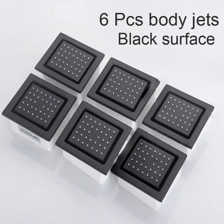 4 Inch Shower Body Nozzle Side Spray Massage Large Body Jet Bathroom Accessories 6 pcs black surface shower Faucet