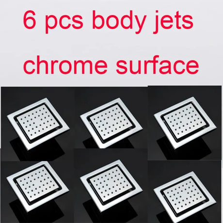 4 Inch Shower Body Nozzle Side Spray Massage Large Body Jet Bathroom Accessories 6 pcs chrome surface shower Faucet