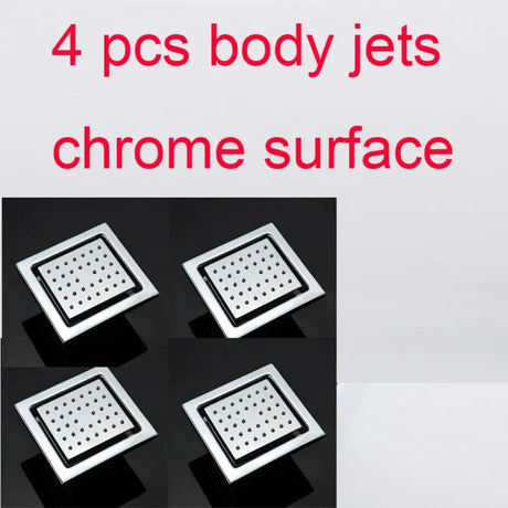 4 Inch Shower Body Nozzle Side Spray Massage Large Body Jet Bathroom Accessories 4 pcs chrome surface shower Faucet