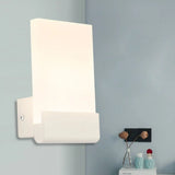 4 Wide Acrylic Led Sconce Light - Black/White Cuboid Design With Warm/White Lighting Options White /