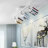 Contemporary Rotatable Rectangular Metal Gallery Ceiling Mount Spotlight With High Brightness
