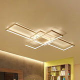 Modern Rectangular Flush Mount Led Light Fixture In Warm/White/Natural – Acrylic Finish