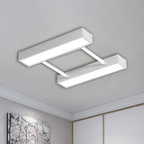 Nordic Metal Flush Mount Led Ceiling Fixture For Bedroom - White/Black Warm/White Light Multiple