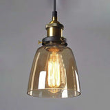 Industrial Cone Pendant Light In Bronze With Grey/Brown/Clear Glass - 1 5.5/7 Wide Brown / 5.5