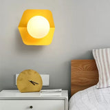 Macaron Loft Flush Mount Light: Orb Shade Frosted Glass 1-Bulb Ceiling Fixture For Hallway