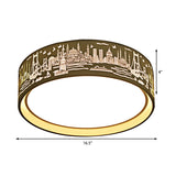 City View Acrylic Led Ceiling Light For Study Room - Stylish And Bright In White
