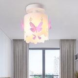 Hollow Butterfly Acrylic Ceiling Lamp For Modern Kitchen Mount Purple
