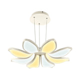 Contemporary Acrylic Chandelier Light - Flower Shape 6/8 Lights Led Hanging Ceiling Lamp