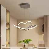 16/19.5 Wide Grey Twisted Chandelier Lamp - Modern Led Acrylic Hanging Light Kit In White/Warm / 16
