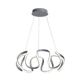 Modern Grey Dining Room Chandelier: 3/5/6 Lights With Wave Acrylic Shade Ceiling Pendant Light In