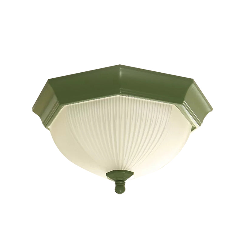 Contemporary Octagonal Glass Ceiling Light - Perfect For Childs Bedroom