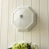 Contemporary Octagonal Glass Ceiling Light - Perfect For Childs Bedroom White