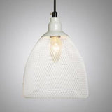Bell Metal Pendant Light - Industrial Single-Bulb Ceiling Fixture In Black/White/Copper For Dining