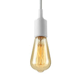 Industrial Silica Gel Pendant Ceiling Light With Adjustable Cord - Exposed Bulb Design For Dining