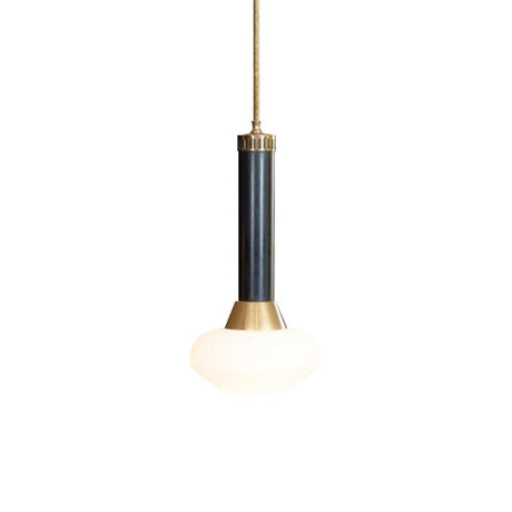 Modern Black Opal Frosted Glass Pendant Lamp - Torchlight Design Bedside Or Ceiling Pendulum Light