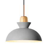Modern Metal Pendant Light With Pink/Yellow/Green Bowl Shade - Ideal For Dining Tables Grey