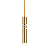 Modern Tube Hanging Light - Metal Black/White/Brass Led Suspension Pendant For Dining Room Warm