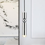 Modern Tube Hanging Light - Metal Black/White/Brass Led Suspension Pendant For Dining Room Warm