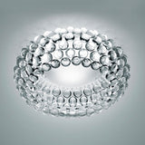 Designer Clear Glass Led Bedroom Flush Ceiling Light Fixture - 14/19.5/25.5 Wide Bubble Lighting
