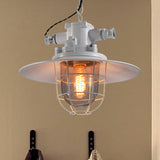 Industrial Cone Shade Pendant Lighting For Dining Room - Single Light Hanging Ceiling Fixture In