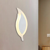 6 Wide Simple Acrylic Led Wall Lamp - Warm/White Light Sconce Fixture