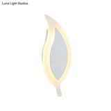 6 Wide Simple Acrylic Led Wall Lamp - Warm/White Light Sconce Fixture