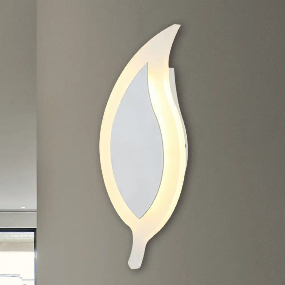 6 Wide Simple Acrylic Led Wall Lamp - Warm/White Light Sconce Fixture White / Third Gear