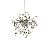 Silver Metal Led Pendant Light - Modern Sputnik Design For Living Room Ceiling