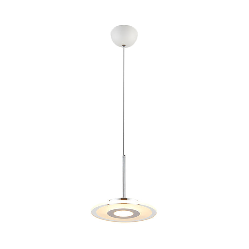 Ultrathin Acrylic Island Pendant Light: Simple Led Fixture In Warm/White/Natural Light