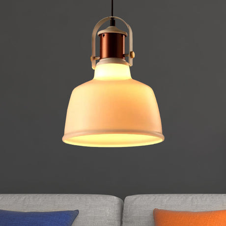 Vintage Style Metallic Barn Ceiling Pendant Lamp With 47 Cord - Black/White For Restaurants